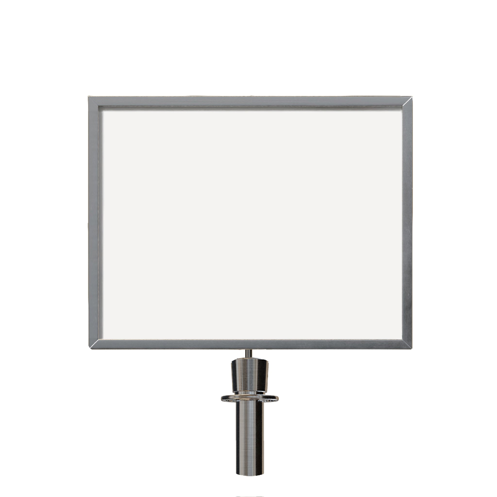 Post Top Sign Frame for Crown or Flat Top Economy Rope Stanchions - Crowd Control Warehouse