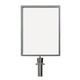 Post Top Sign Frame for Crown or Flat Top Economy Rope Stanchions - Crowd Control Warehouse