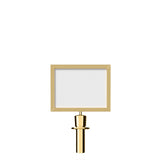 Post Top Sign Frame for Crown or Flat Top Economy Rope Stanchions - Crowd Control Warehouse
