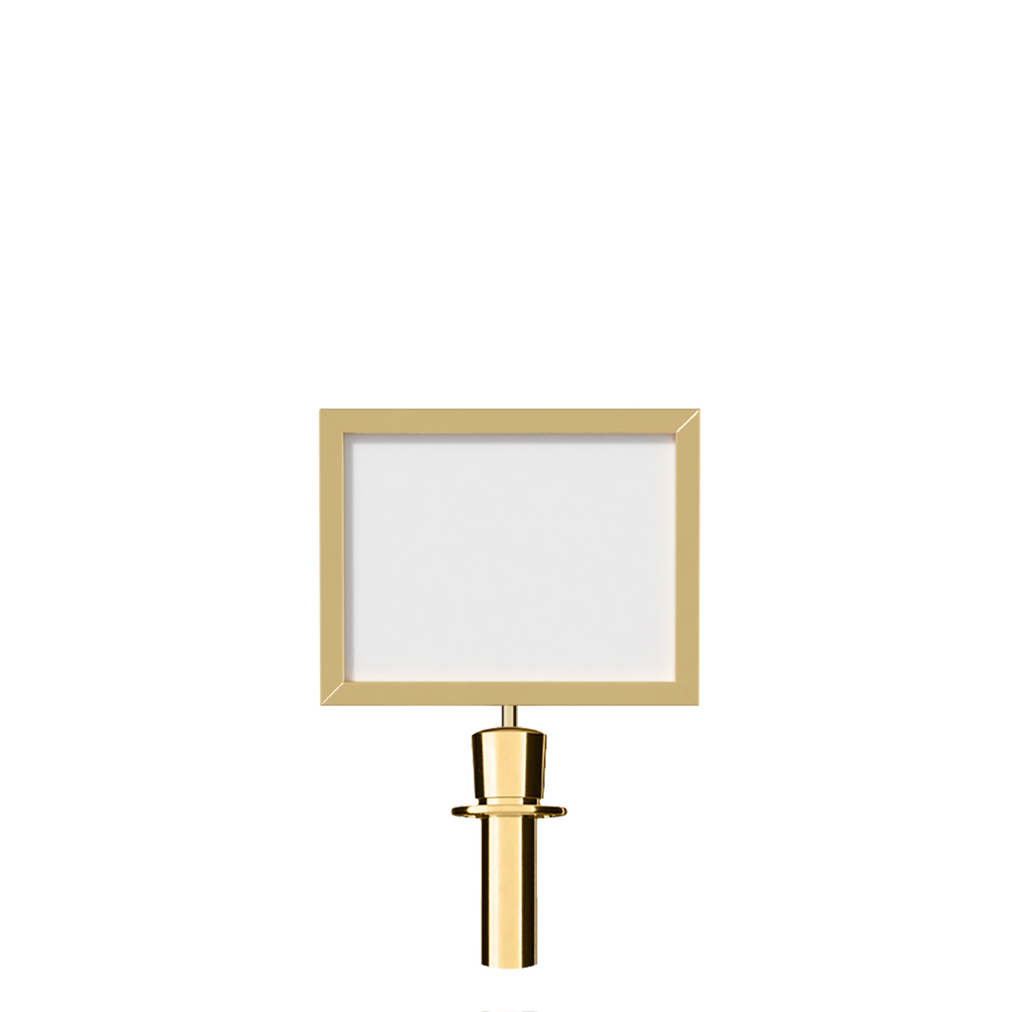 Post Top Sign Frame for Crown or Flat Top Economy Rope Stanchions - Crowd Control Warehouse