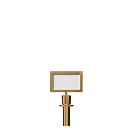 Post Top Sign Frame for Crown or Flat Top Economy Rope Stanchions - Crowd Control Warehouse