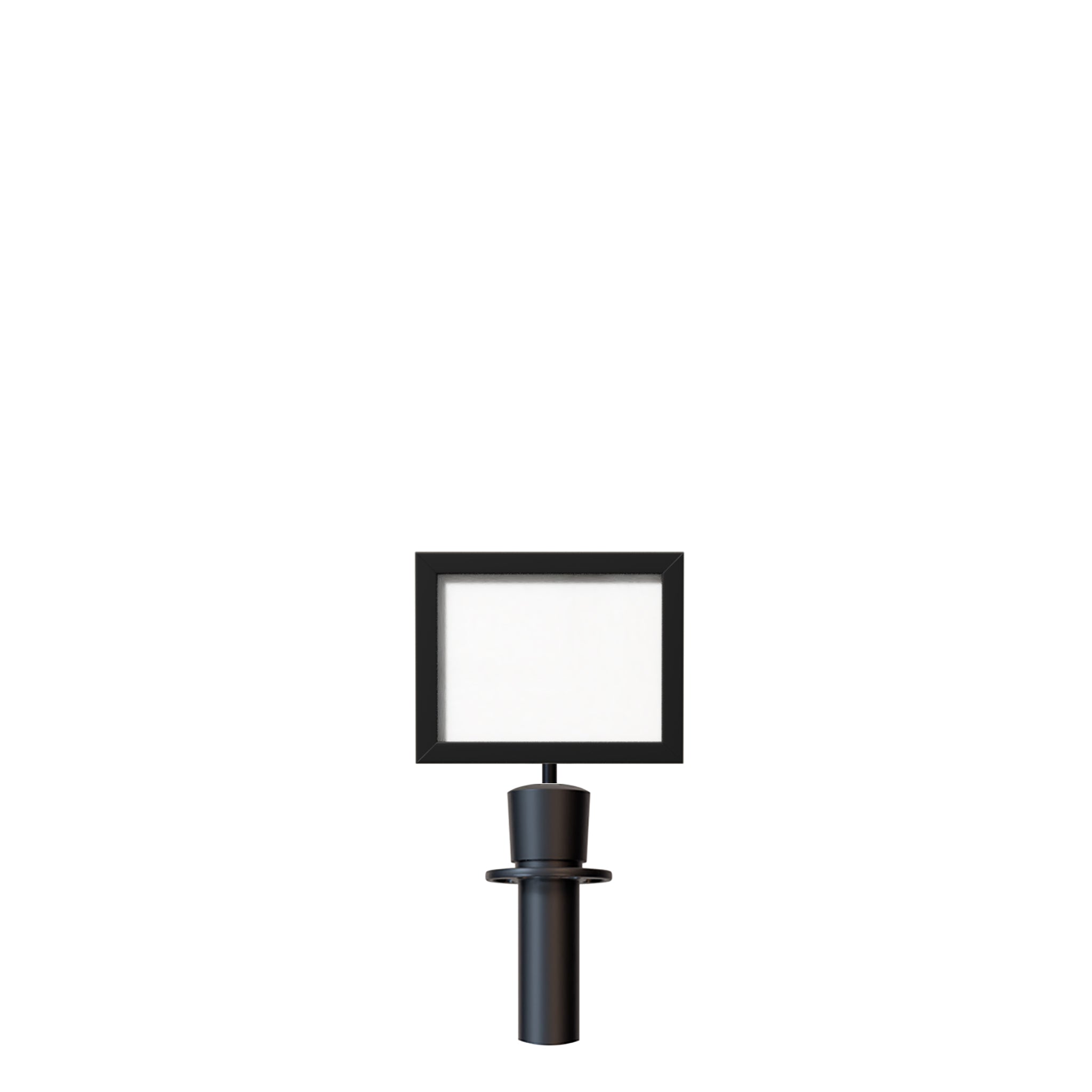 Post Top Sign Frame for Crown or Flat Top Economy Rope Stanchions - Crowd Control Warehouse