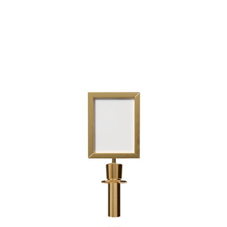 Post Top Sign Frame for Crown or Flat Top Economy Rope Stanchions - Crowd Control Warehouse
