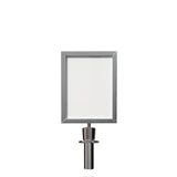 Post Top Sign Frame for Crown or Flat Top Economy Rope Stanchions - Crowd Control Warehouse