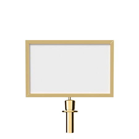 Post Top Sign Frame for Crown or Flat Top Economy Rope Stanchions - Crowd Control Warehouse