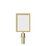 Post Top Sign Frame for Crown or Flat Top Economy Rope Stanchions - Crowd Control Warehouse