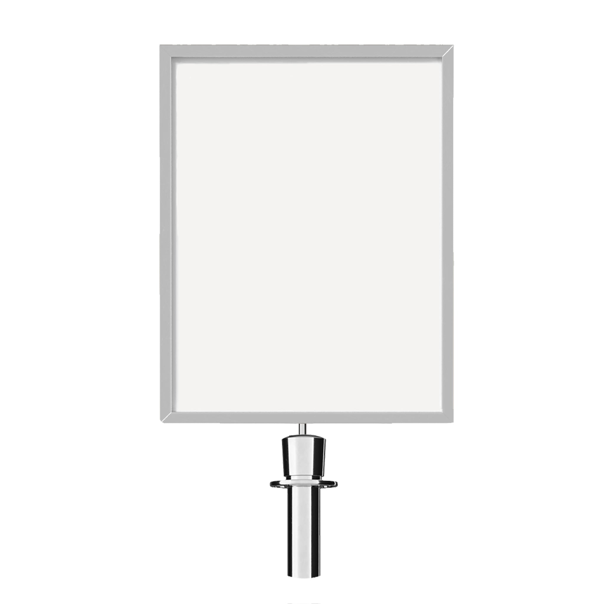 Post Top Sign Frame for Crown or Flat Top Economy Rope Stanchions - Crowd Control Warehouse