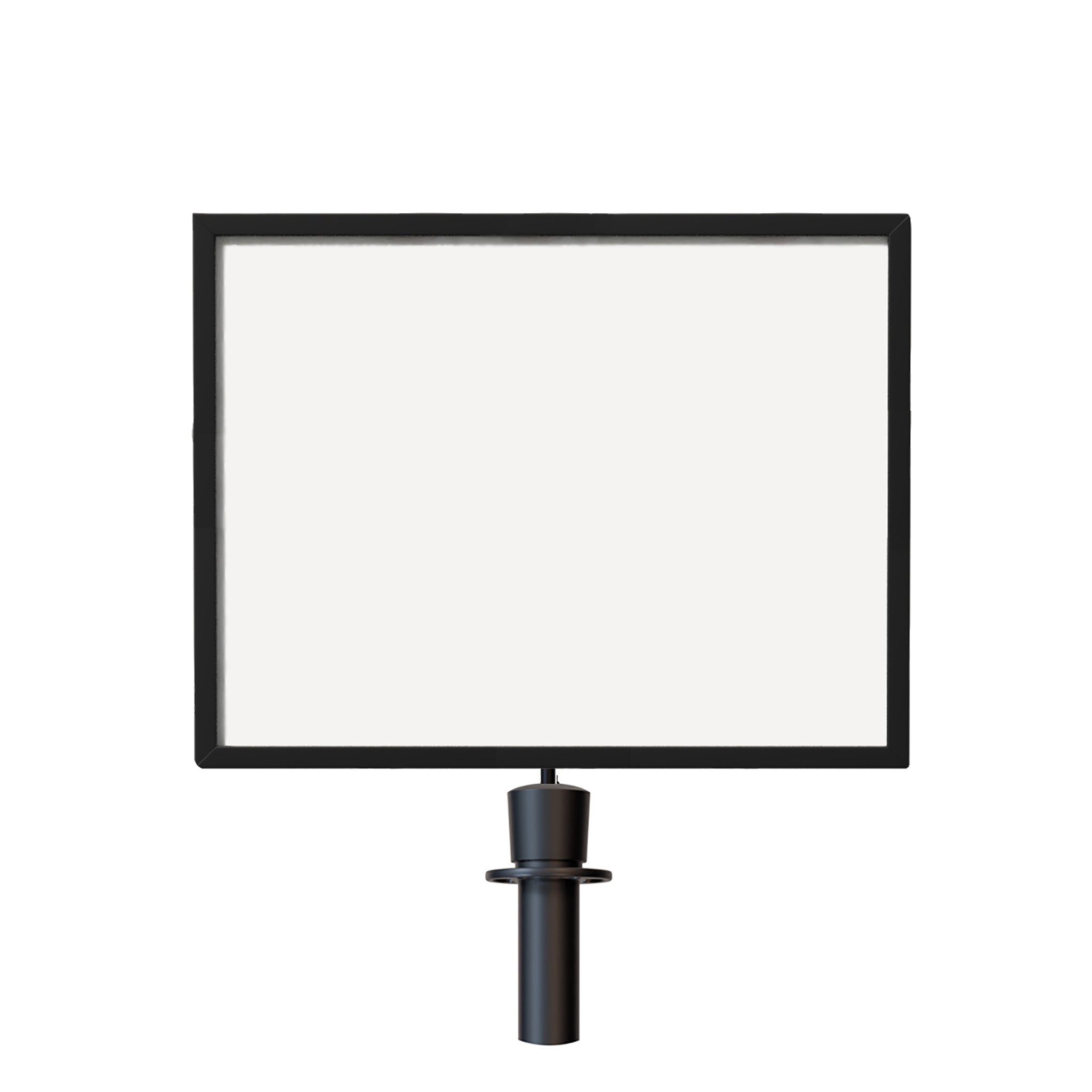 Post Top Sign Frame for Crown or Flat Top Economy Rope Stanchions - Crowd Control Warehouse