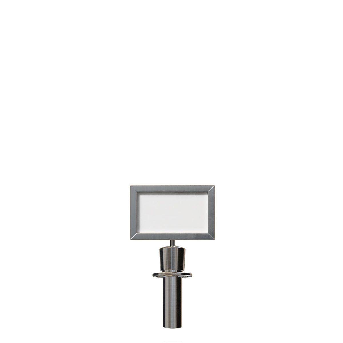 Post Top Sign Frame for Crown or Flat Top Economy Rope Stanchions - Crowd Control Warehouse