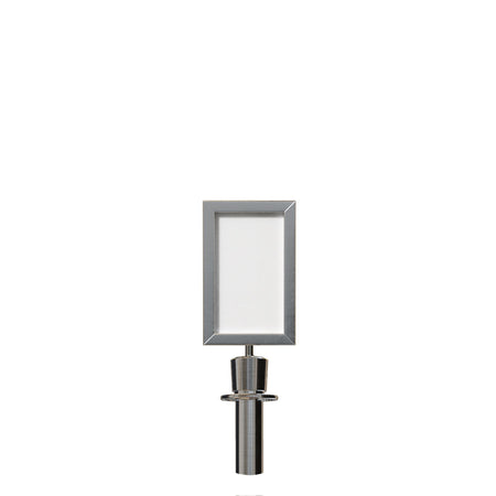 Post Top Sign Frame for Crown or Flat Top Economy Rope Stanchions - Crowd Control Warehouse