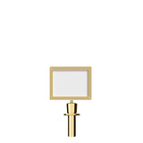 Post Top Sign Frame for Crown or Flat Top Economy Rope Stanchions - Crowd Control Warehouse