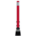 FlexStake Center Line Surface Mount Base Traffic Delineator - Red Tubular Post with Reflective Options