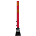 FlexStake Center Line Surface Mount Base Traffic Delineator - Red Tubular Post with Reflective Options