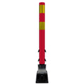 FlexStake Center Line Surface Mount Base Traffic Delineator - Red Tubular Post with Reflective Options