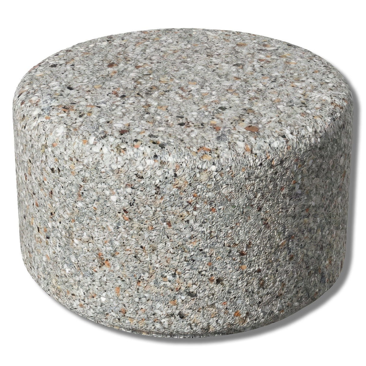 Simplistic Modern Circle Concrete Backless Park Bench - 25 in. Diameter - Crowd Control Warehouse
