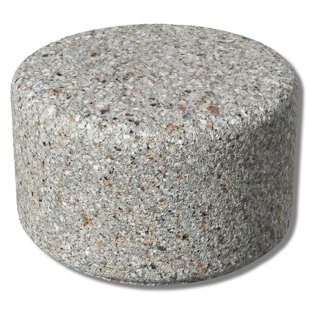 Simplistic Modern Circle Concrete Backless Park Bench - 25 in. Diameter - Crowd Control Warehouse