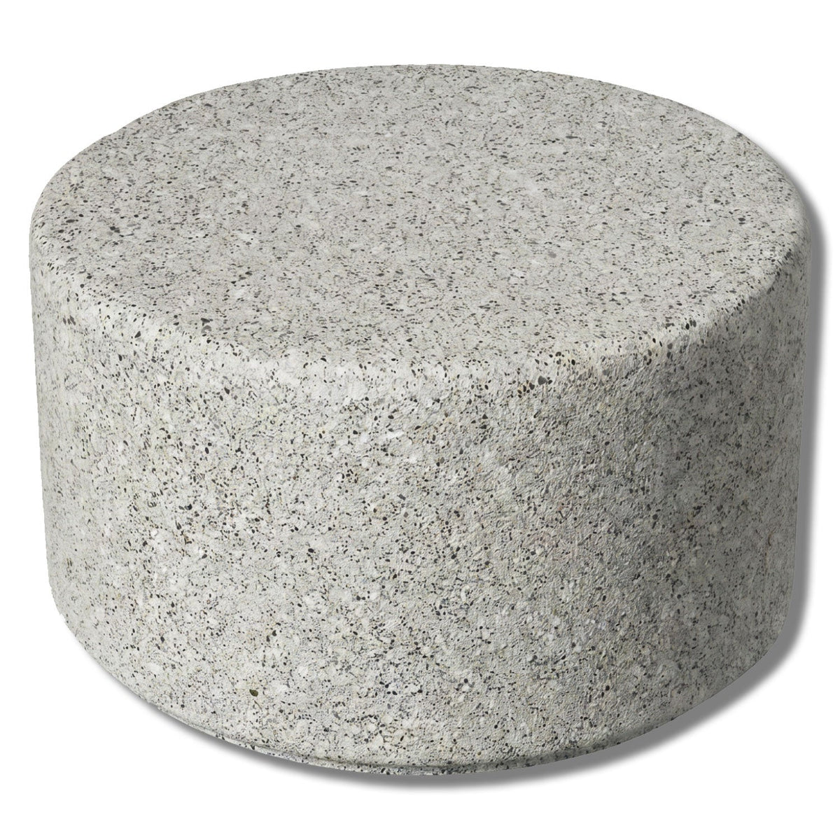 Simplistic Modern Circle Concrete Backless Park Bench - 25 in. Diameter - Crowd Control Warehouse