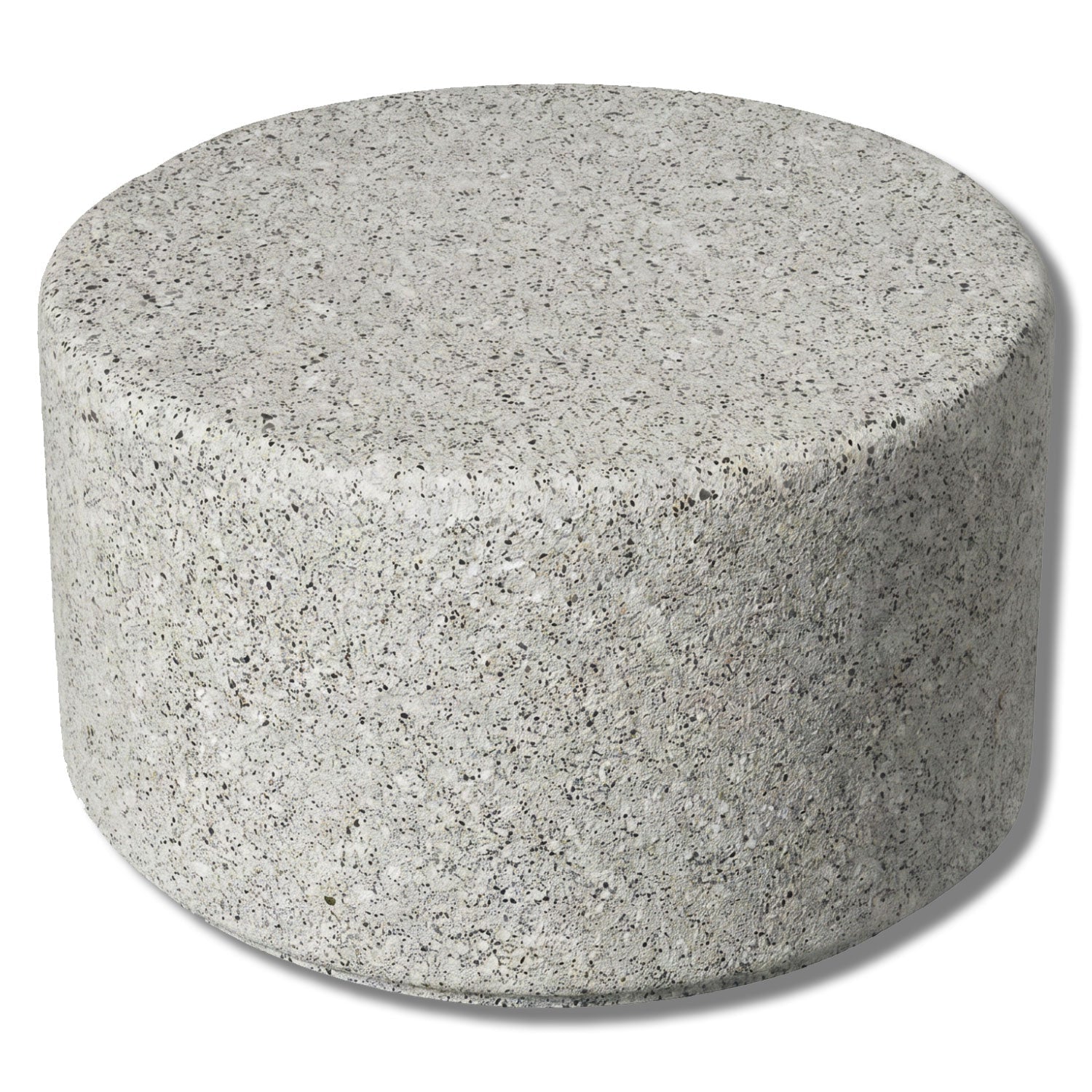 Simplistic Modern Circle Concrete Backless Park Bench - 25 in. Diameter - Crowd Control Warehouse