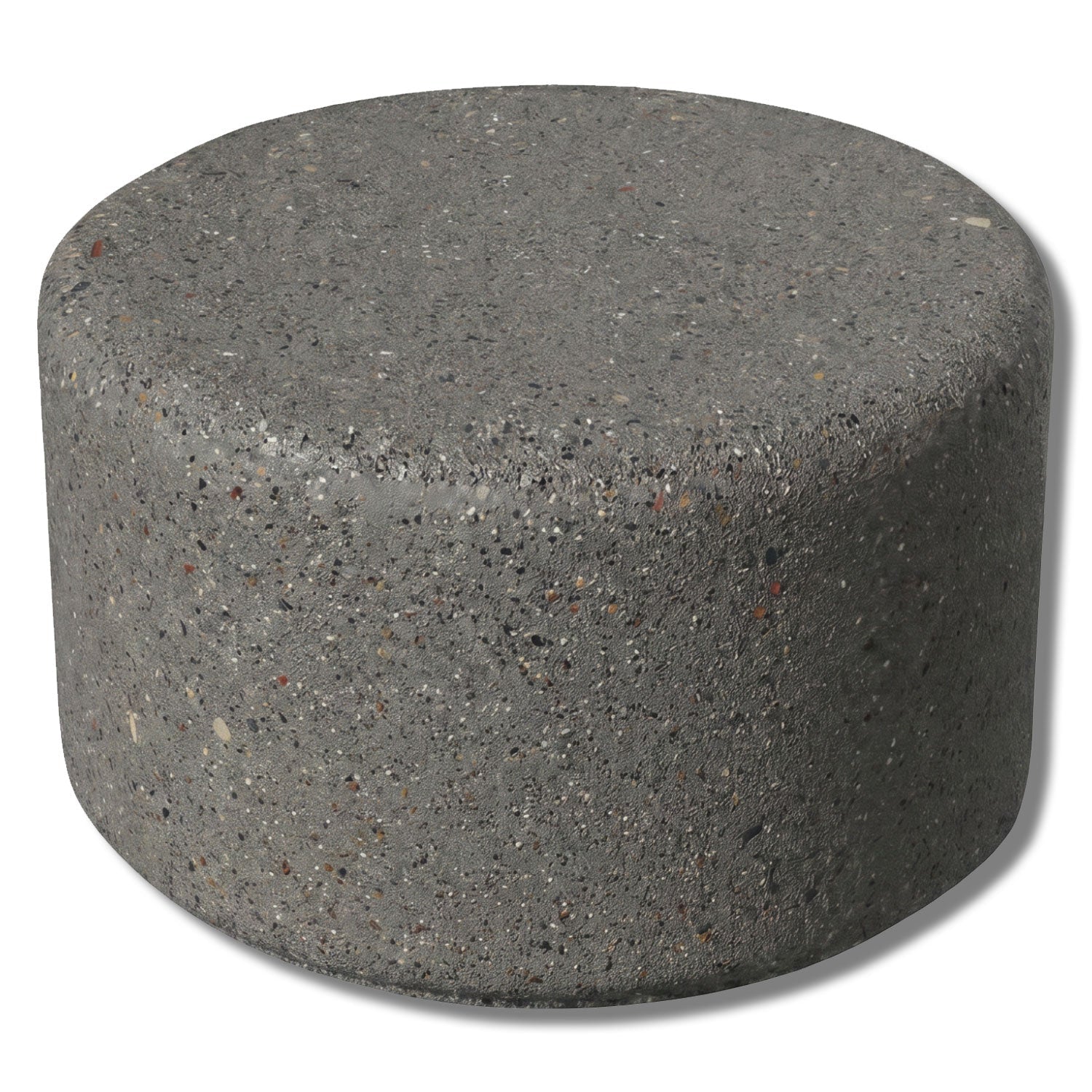 Simplistic Modern Circle Concrete Backless Park Bench - 25 in. Diameter - Crowd Control Warehouse