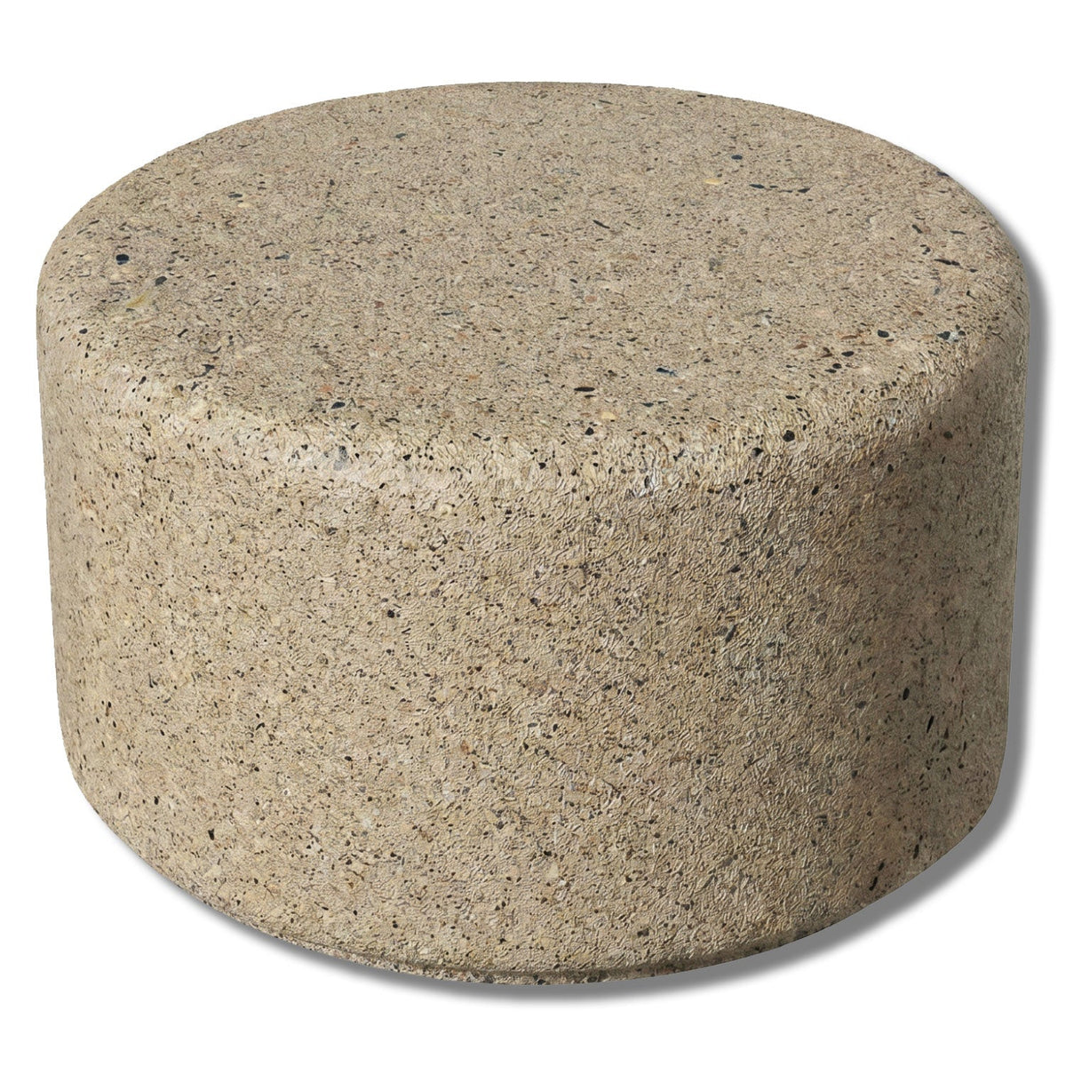 Simplistic Modern Circle Concrete Backless Park Bench - 25 in. Diameter - Crowd Control Warehouse