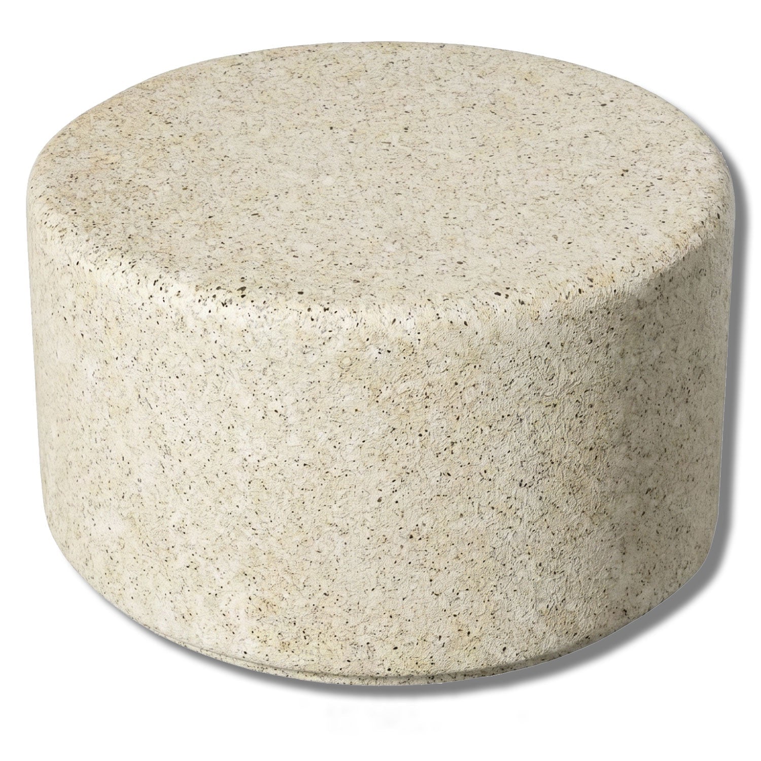 Simplistic Modern Circle Concrete Backless Park Bench - 25 in. Diameter - Crowd Control Warehouse