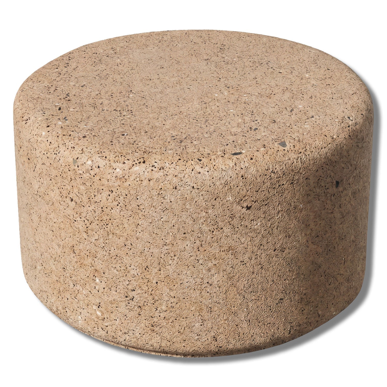 Simplistic Modern Circle Concrete Backless Park Bench - 25 in. Diameter - Crowd Control Warehouse