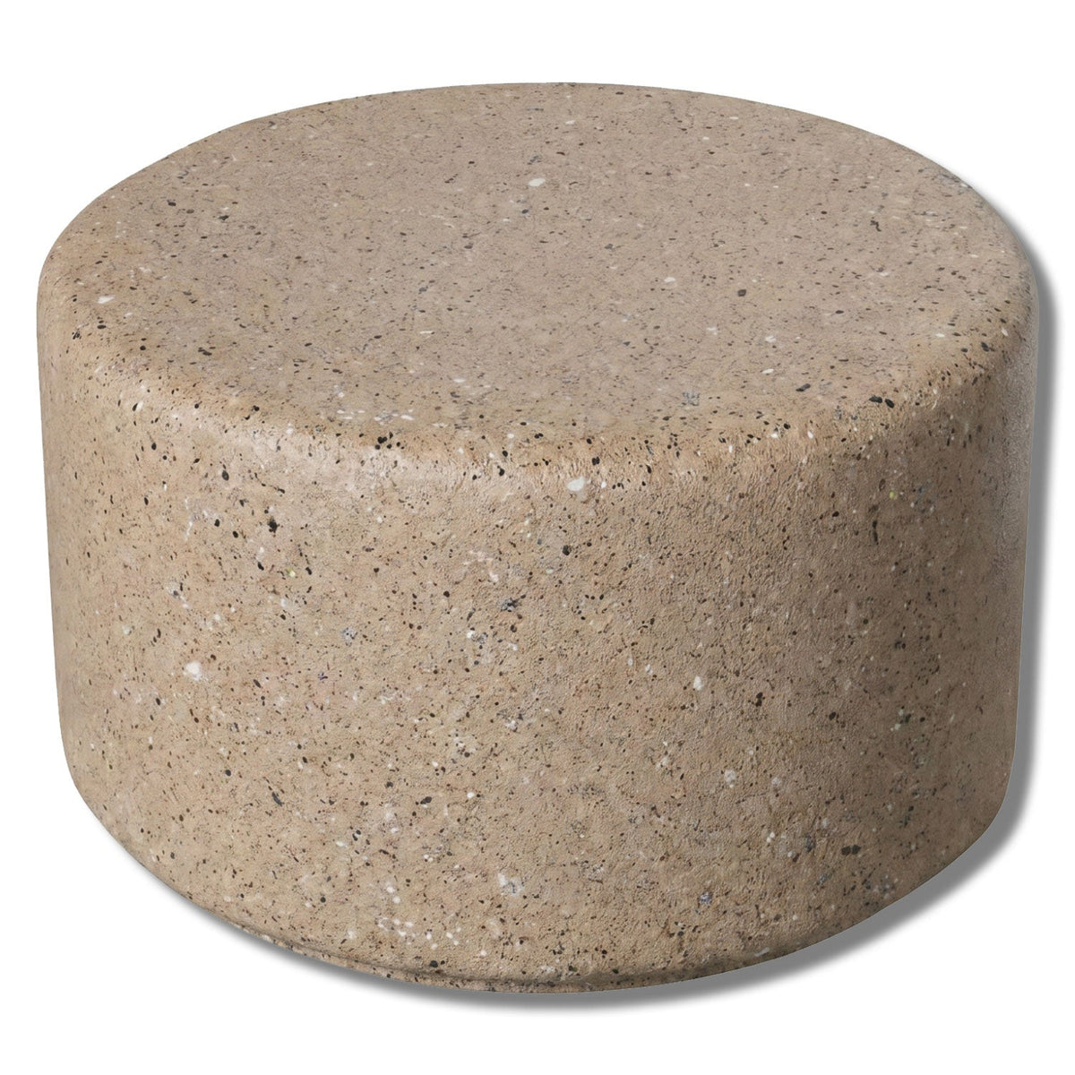 Simplistic Modern Circle Concrete Backless Park Bench - 25 in. Diameter - Crowd Control Warehouse