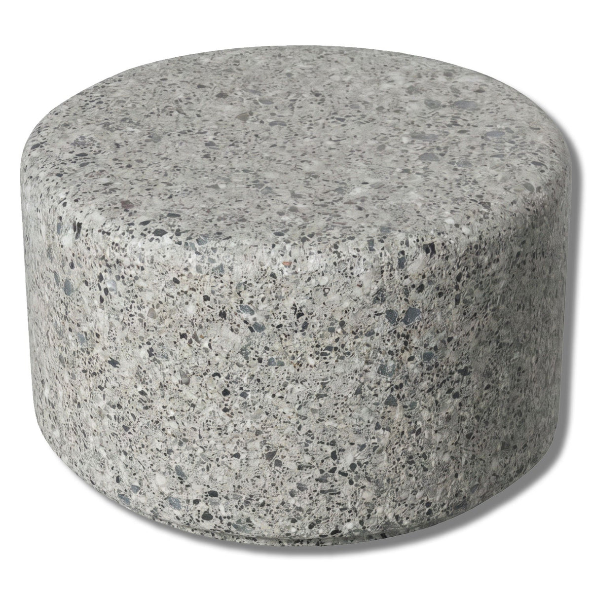 Simplistic Modern Circle Concrete Backless Park Bench - 25 in. Diameter - Crowd Control Warehouse