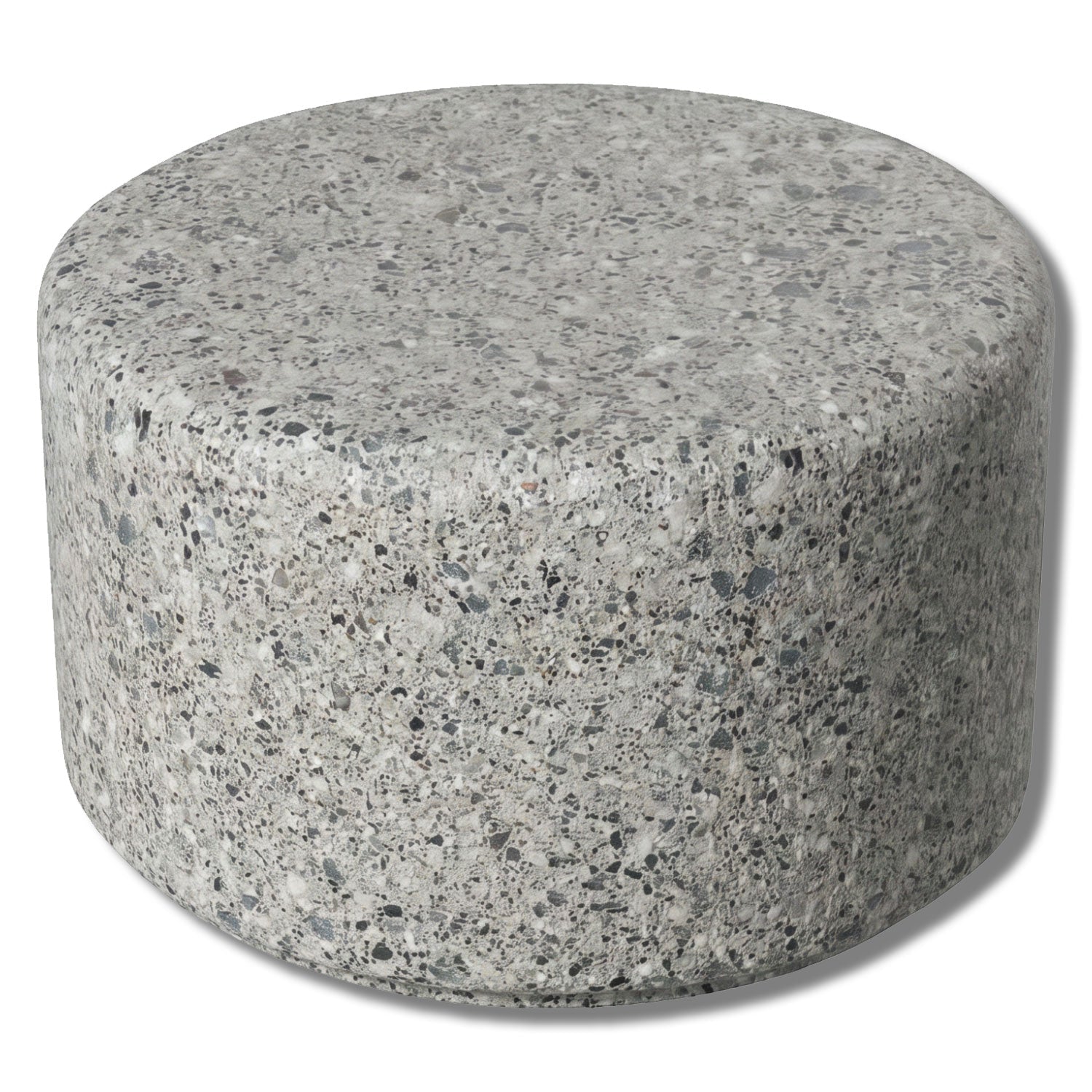 Simplistic Modern Circle Concrete Backless Park Bench - 25 in. Diameter - Crowd Control Warehouse