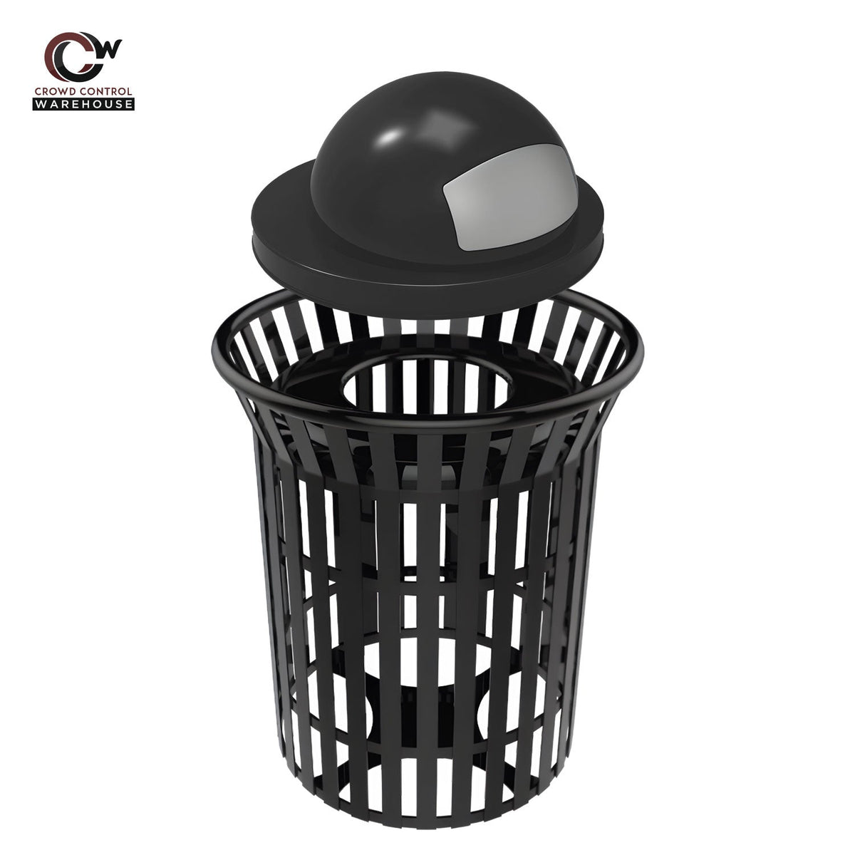 Skyline Trash Receptacle - 32 Gallon Capacity - Crowd Control Warehouse