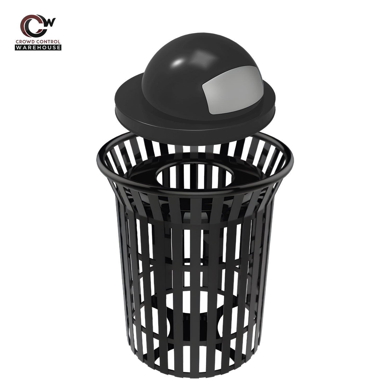 Skyline Trash Receptacle - 32 Gallon Capacity - Crowd Control Warehouse