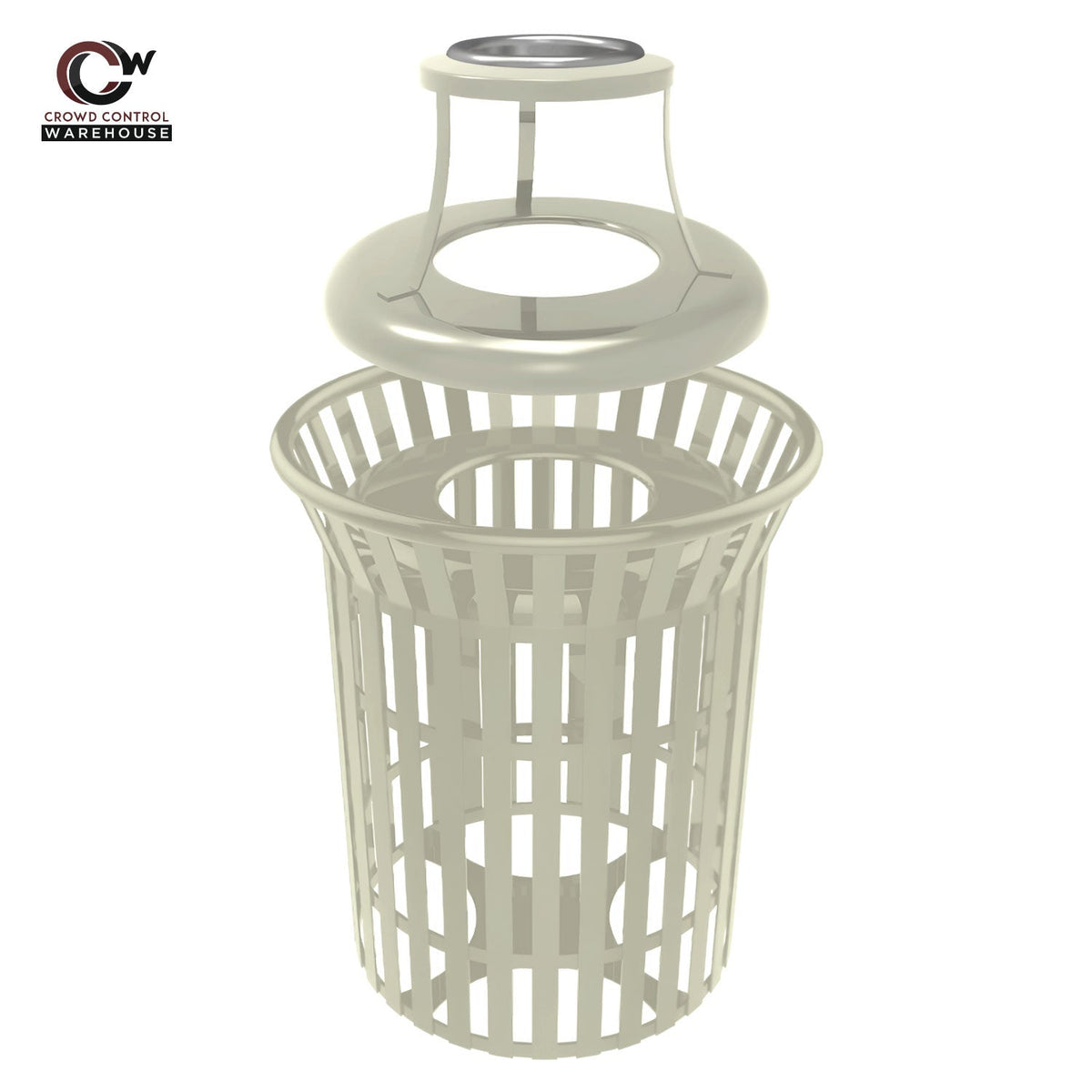 Skyline Trash Receptacle - 32 Gallon Capacity - Crowd Control Warehouse