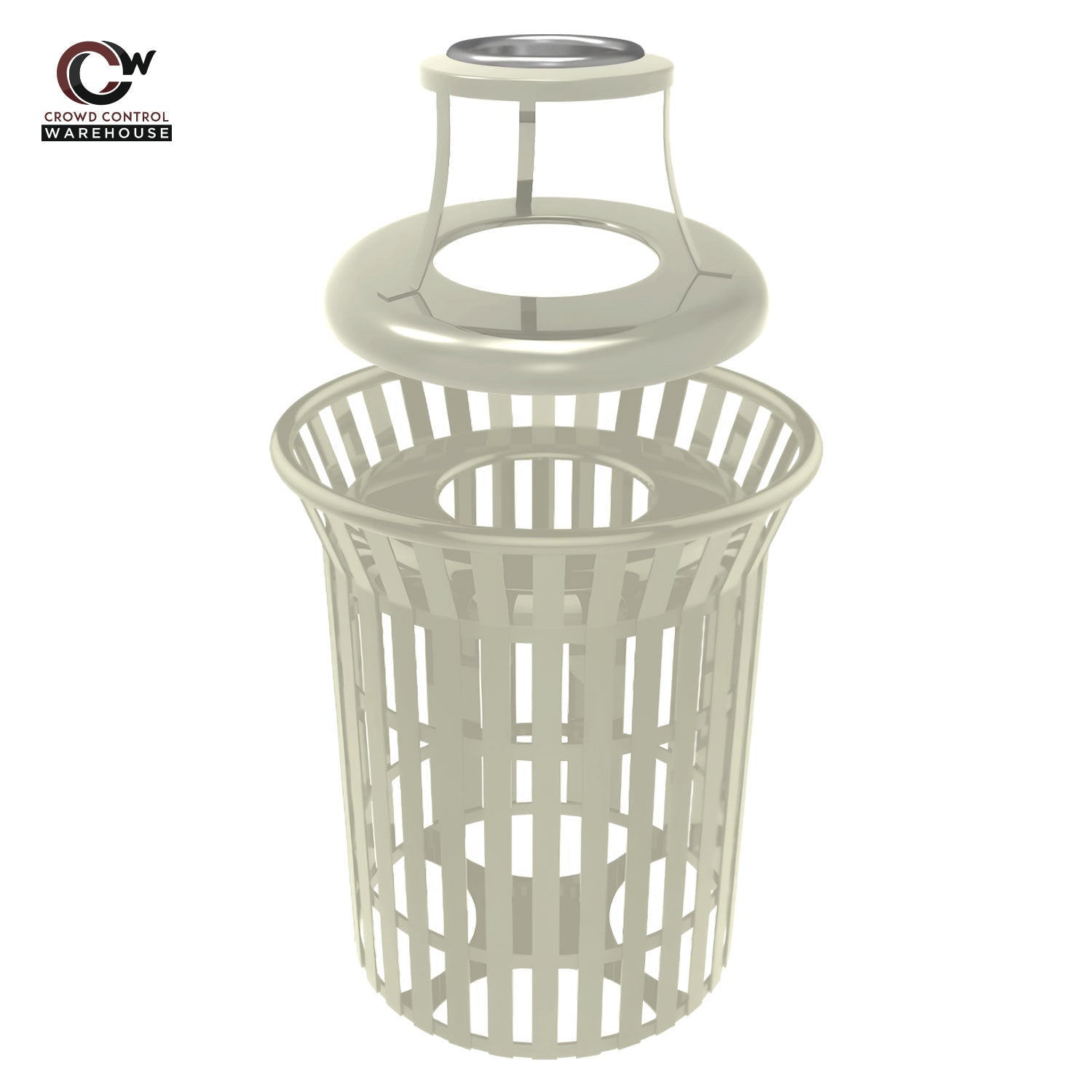 Skyline Trash Receptacle - 32 Gallon Capacity - Crowd Control Warehouse