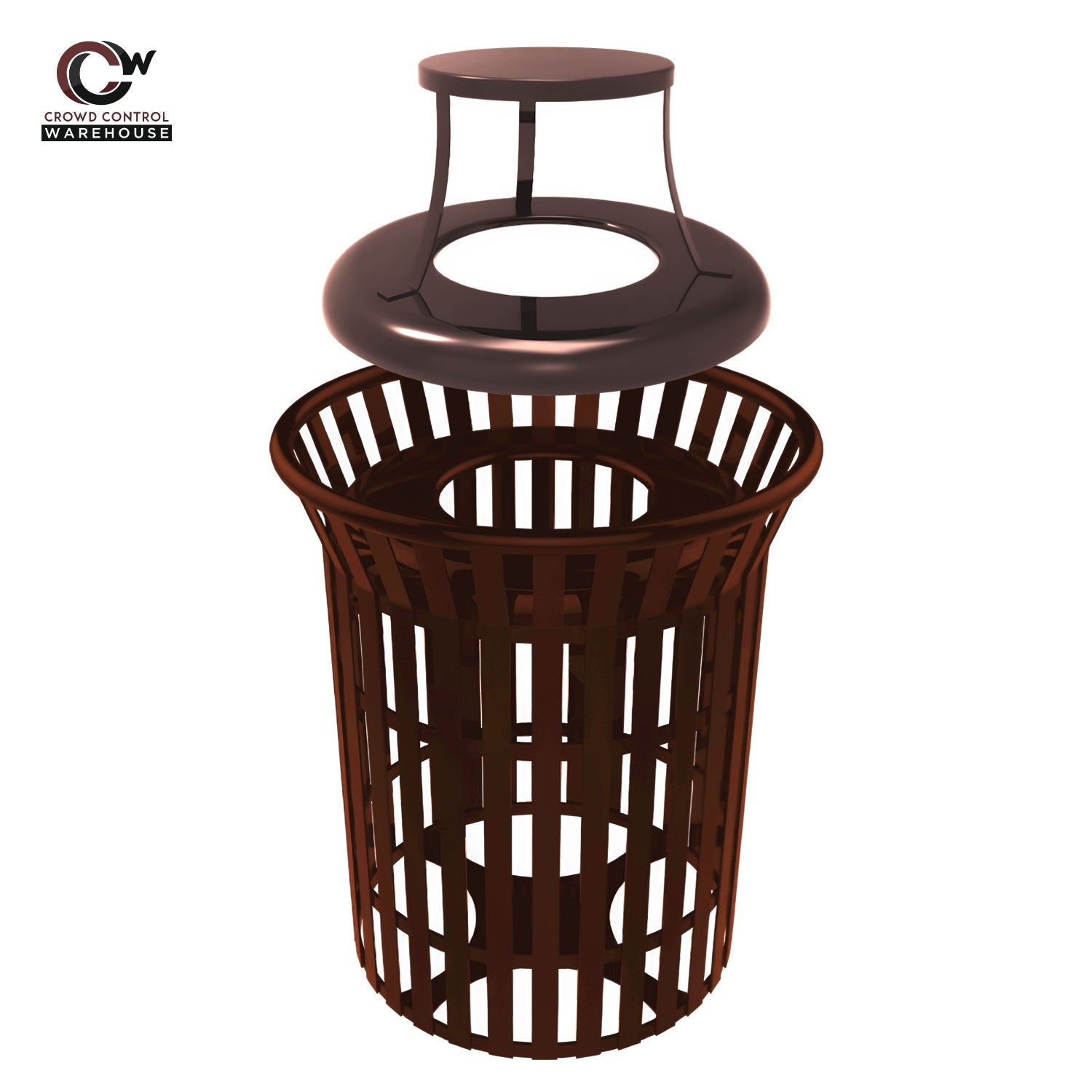 Skyline Trash Receptacle - 32 Gallon Capacity - Crowd Control Warehouse