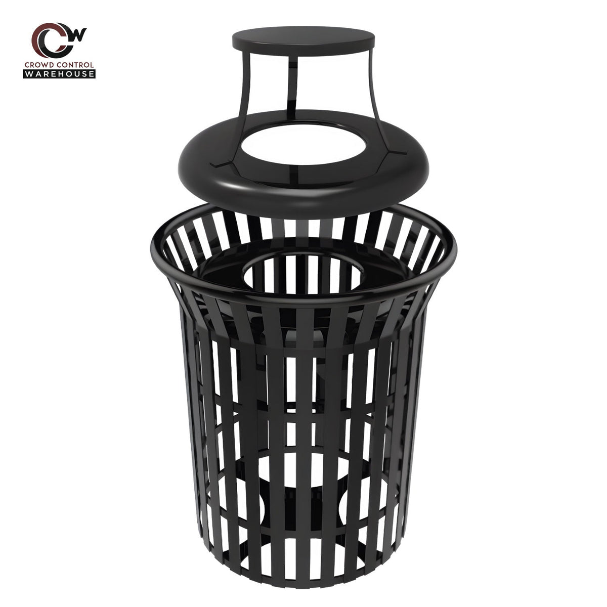Skyline Trash Receptacle - 32 Gallon Capacity - Crowd Control Warehouse
