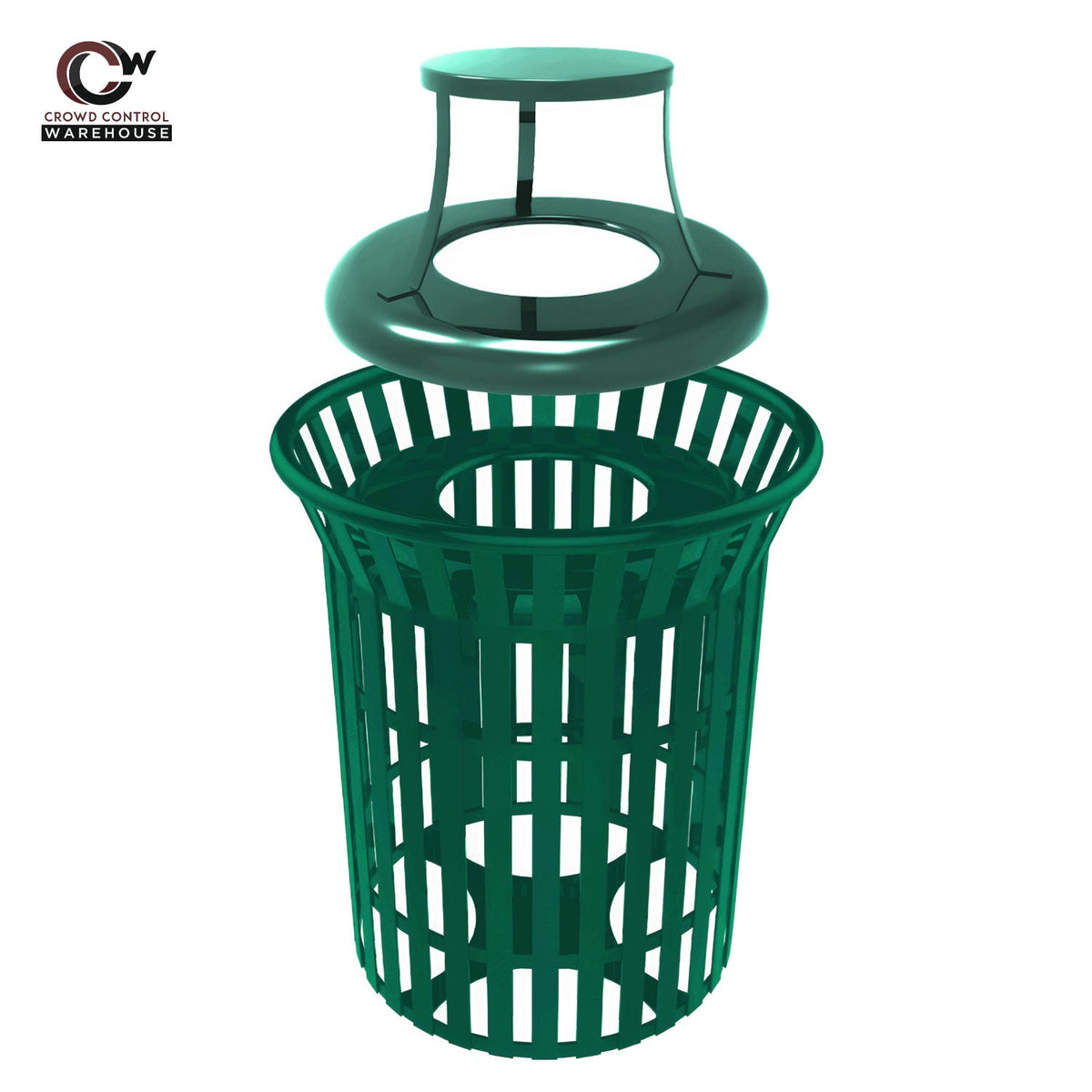Skyline Trash Receptacle - 32 Gallon Capacity - Crowd Control Warehouse