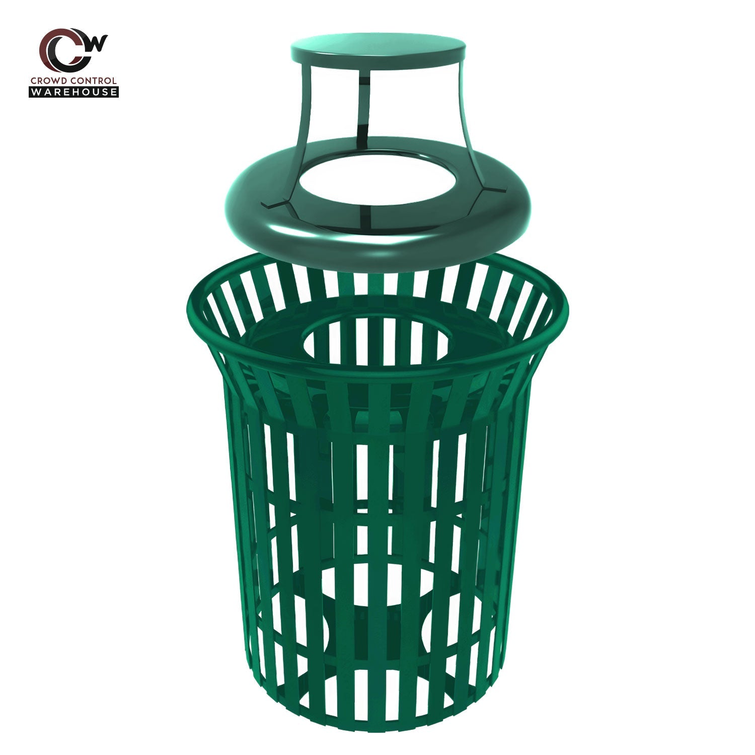 Skyline Trash Receptacle - 32 Gallon Capacity - Crowd Control Warehouse