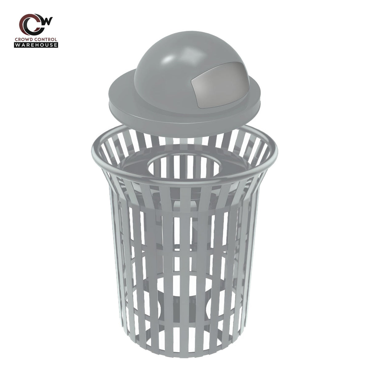 Skyline Trash Receptacle - 32 Gallon Capacity - Crowd Control Warehouse