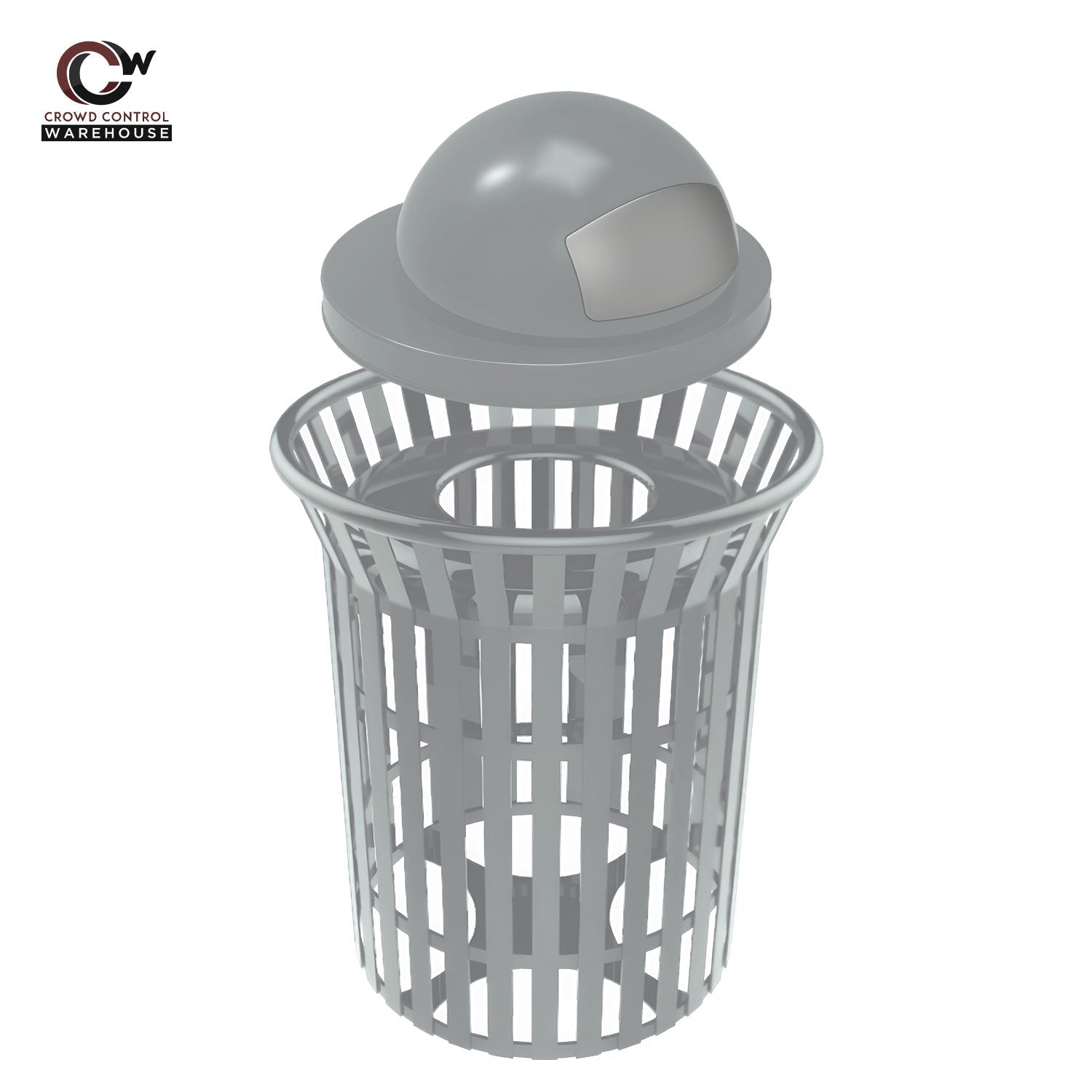 Skyline Trash Receptacle - 32 Gallon Capacity - Crowd Control Warehouse