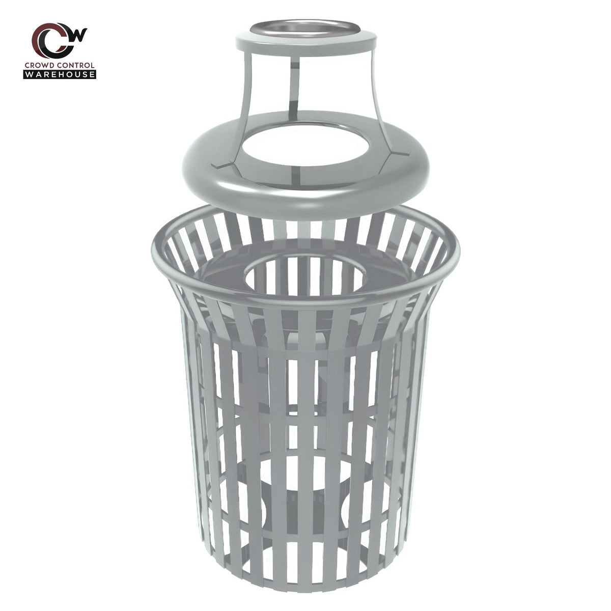 Skyline Trash Receptacle - 32 Gallon Capacity - Crowd Control Warehouse