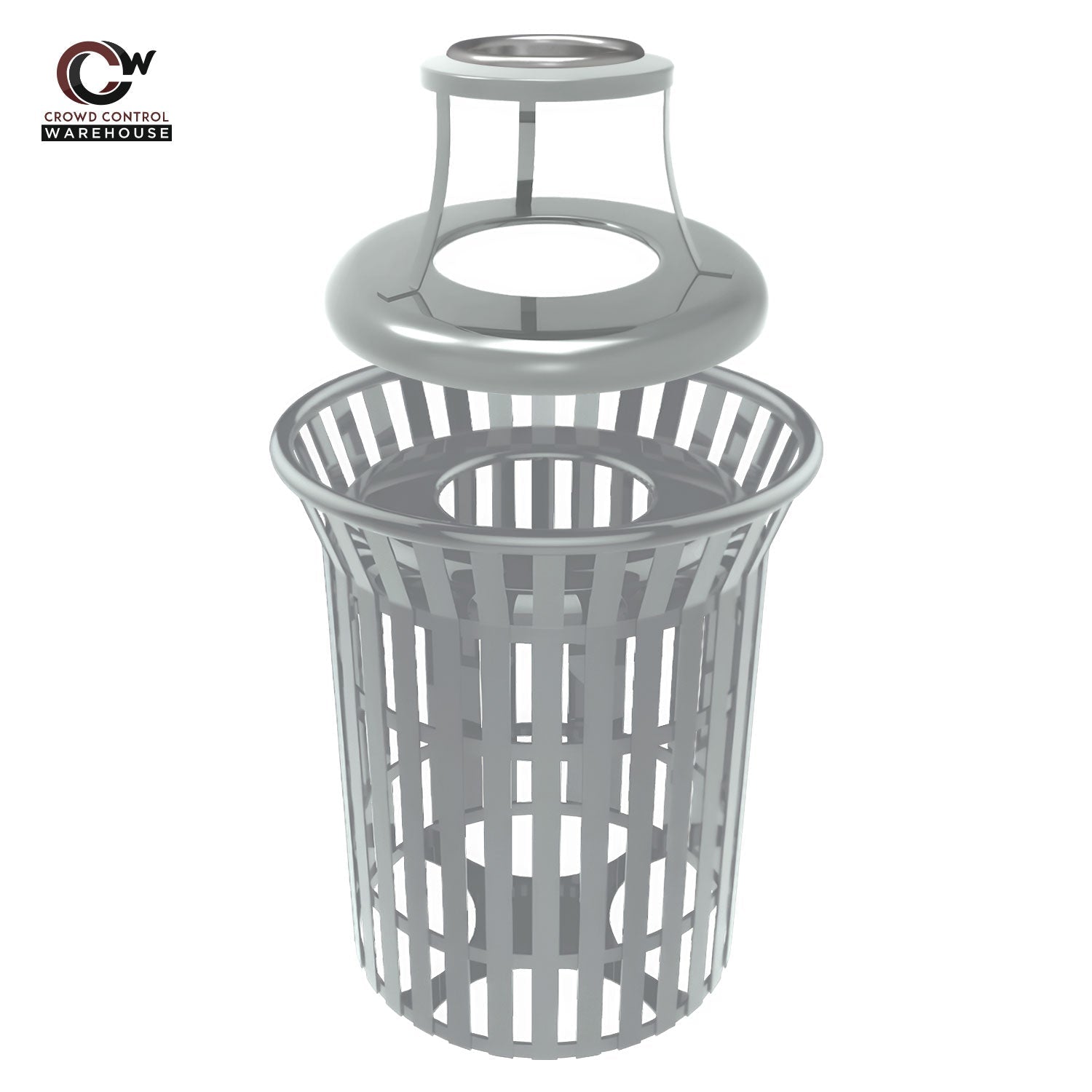Skyline Trash Receptacle - 32 Gallon Capacity - Crowd Control Warehouse