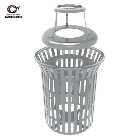Skyline Trash Receptacle - 32 Gallon Capacity - Crowd Control Warehouse
