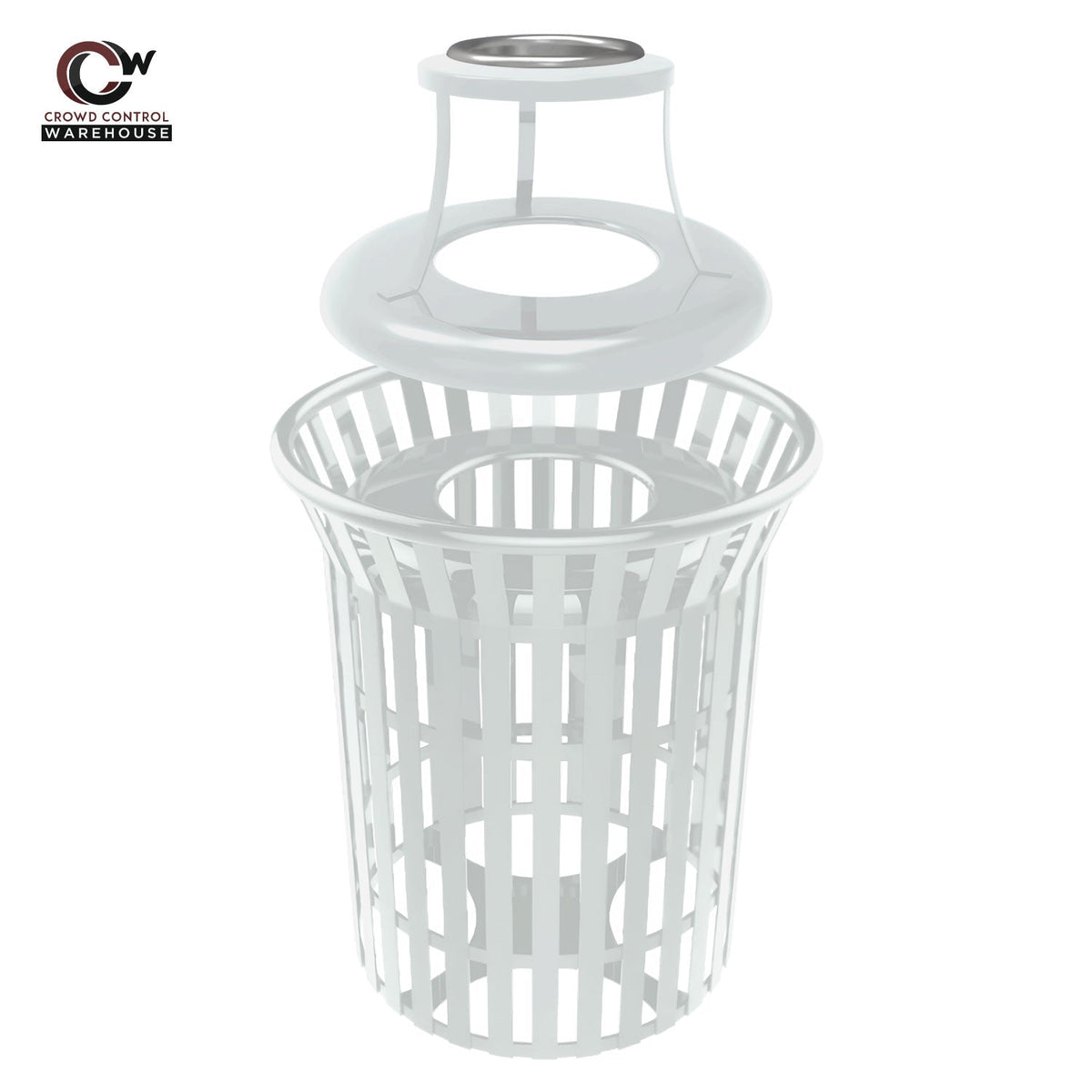 Skyline Trash Receptacle - 32 Gallon Capacity - Crowd Control Warehouse