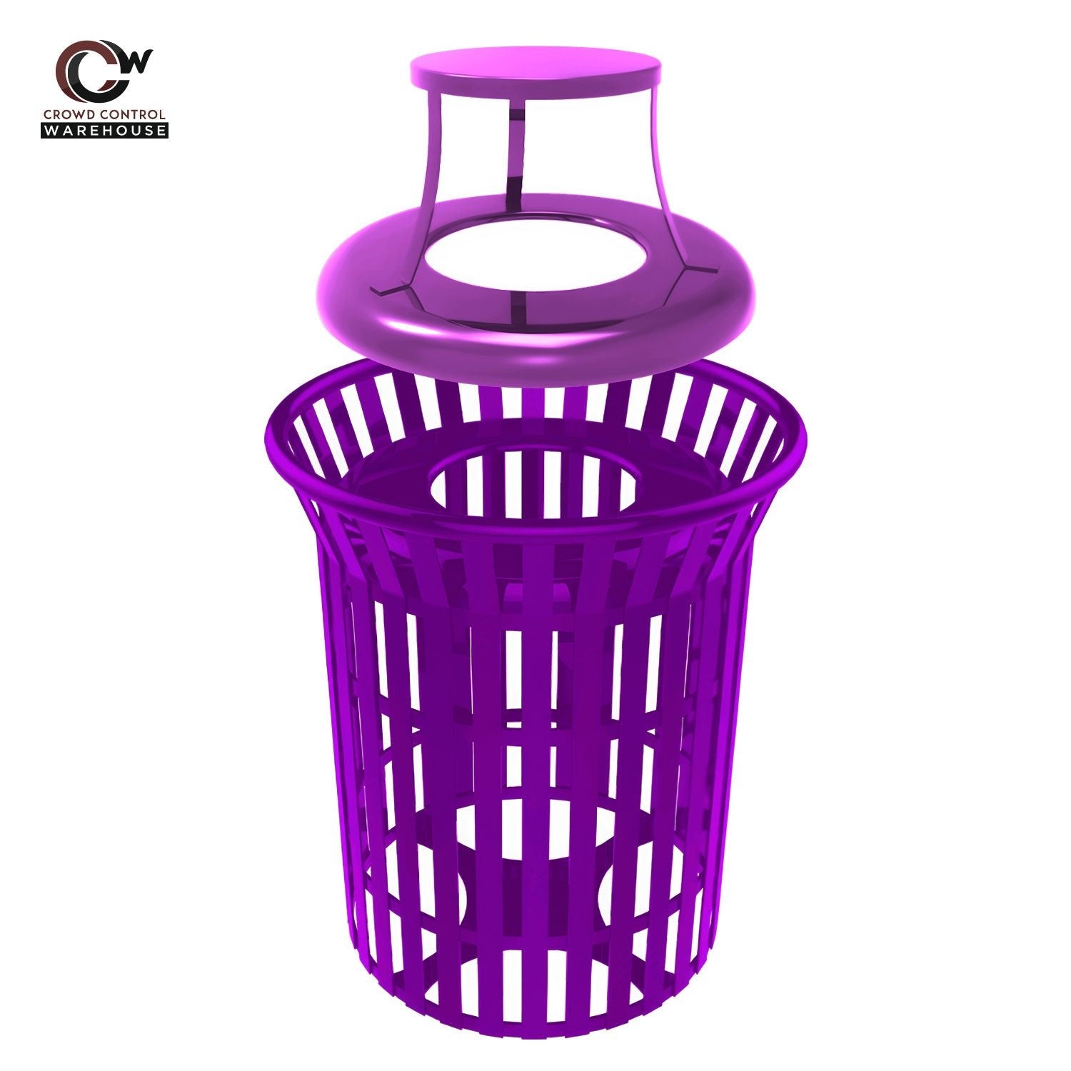 Skyline Trash Receptacle - 32 Gallon Capacity - Crowd Control Warehouse