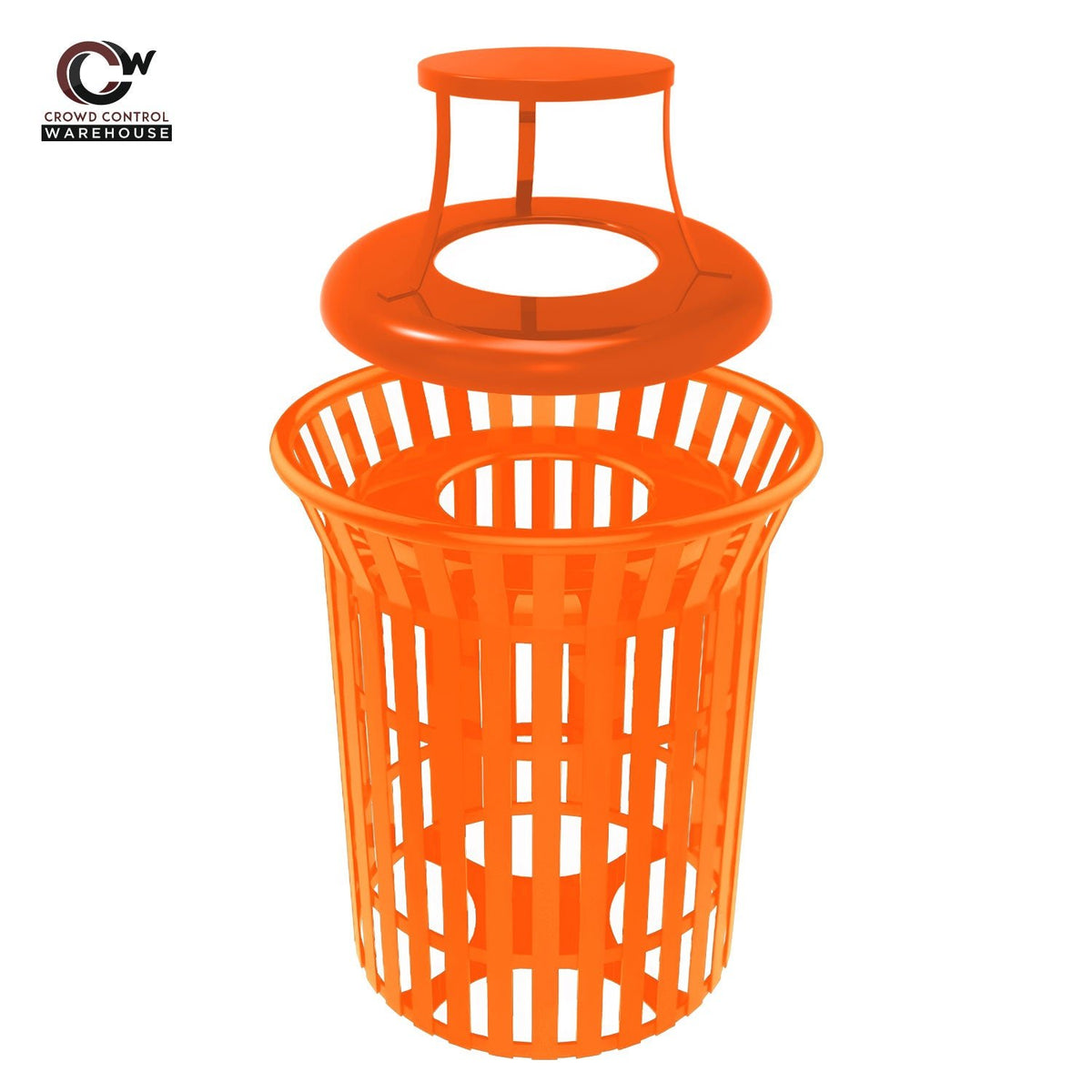 Skyline Trash Receptacle - 32 Gallon Capacity - Crowd Control Warehouse