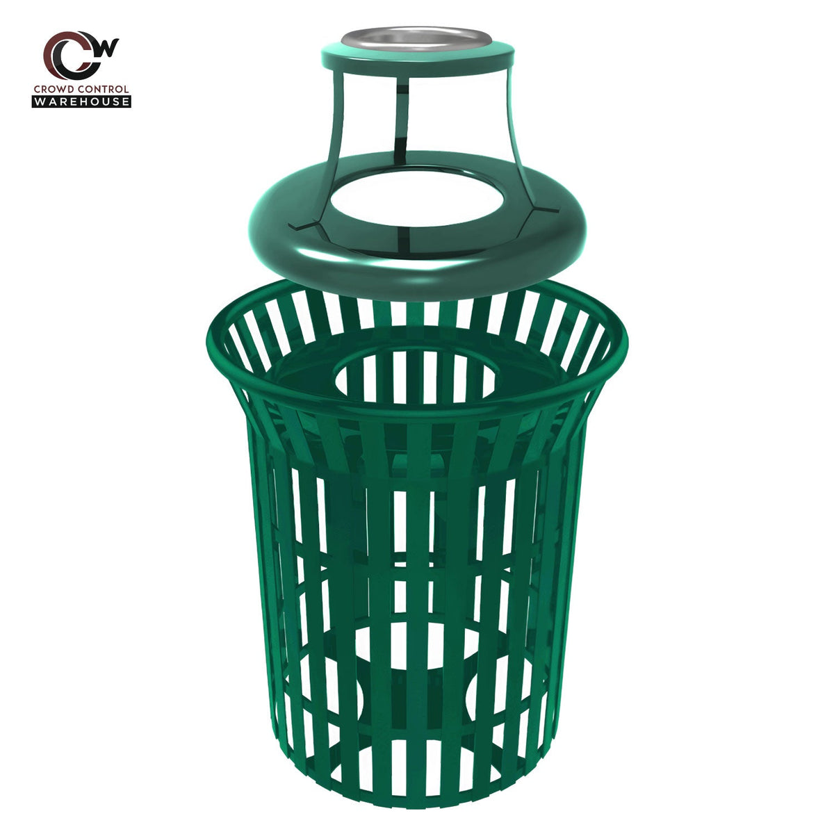 Skyline Trash Receptacle - 32 Gallon Capacity - Crowd Control Warehouse