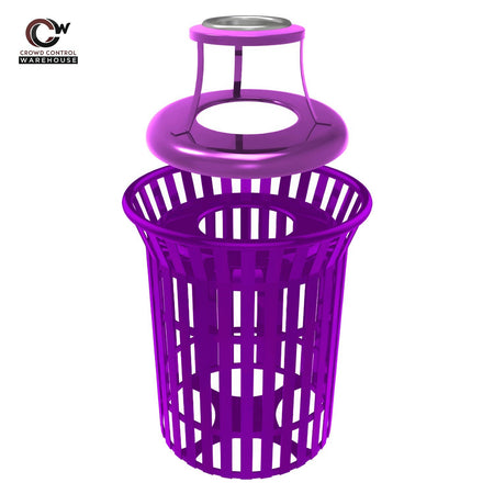 Skyline Trash Receptacle - 32 Gallon Capacity - Crowd Control Warehouse