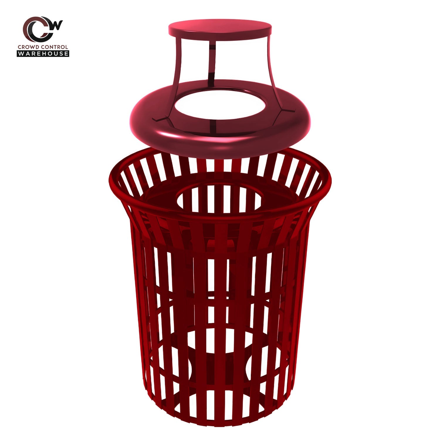 Skyline Trash Receptacle - 32 Gallon Capacity - Crowd Control Warehouse