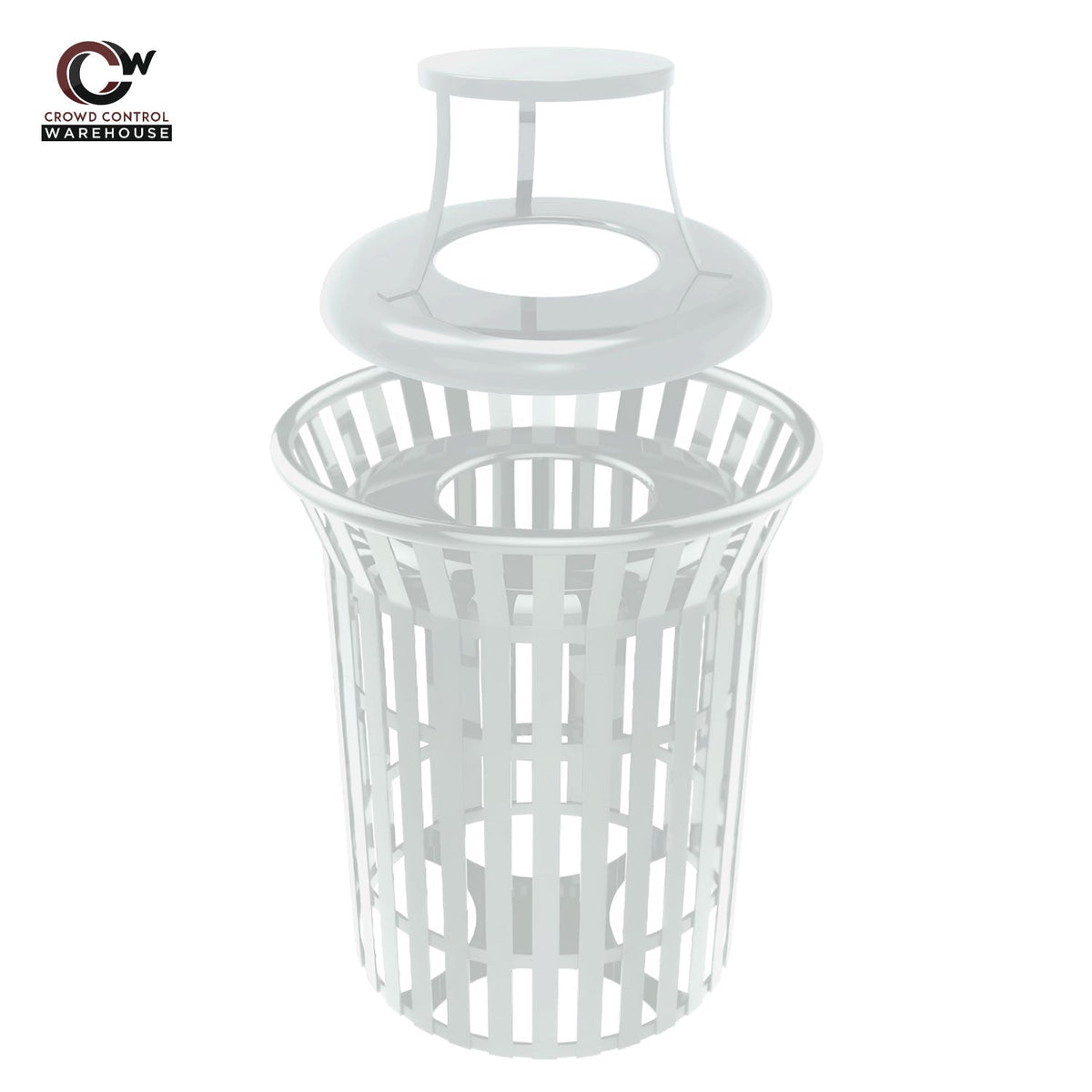 Skyline Trash Receptacle - 32 Gallon Capacity - Crowd Control Warehouse