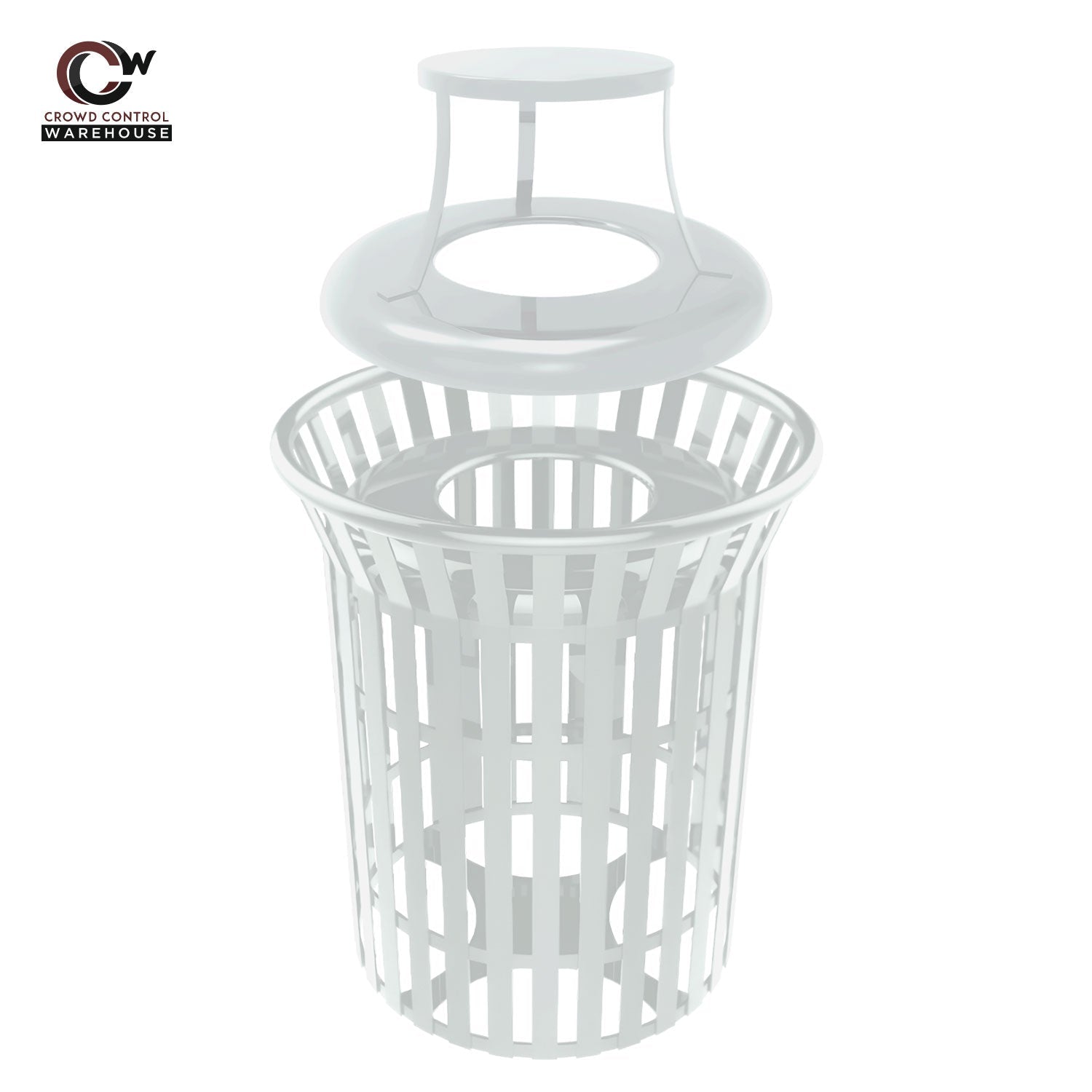 Skyline Trash Receptacle - 32 Gallon Capacity - Crowd Control Warehouse